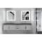 Castello Usa Amazon 84-inch White Vanity Set with Gray Top and Gold Handles CB-MC-84W-GLD-2056-GR - alternate 6